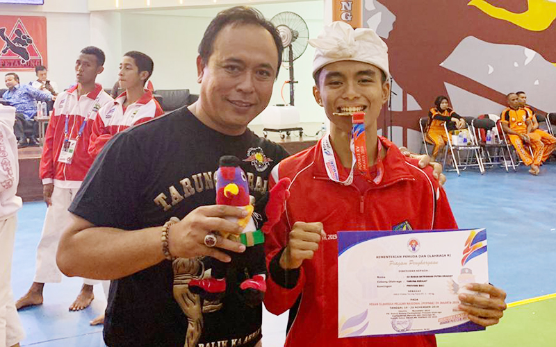 Bali juara umum cabor tarung derajat Popnas 2019