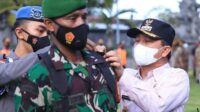 bupati suwirta pimpin apel gelar pasukan ops ketupat agung 2022 di halaman polres klungkung
